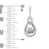 Thumbnail Image 2 of 0.23 CT. T.W. Multi-Diamond Double Teardrop Earrings in Sterling Silver