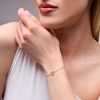 Thumbnail Image 2 of 0.085 CT. T.W. Diamond Motherly Love Heart Bracelet in 10K Gold - 7.25"
