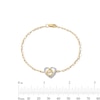 Thumbnail Image 3 of 0.085 CT. T.W. Diamond Motherly Love Heart Bracelet in 10K Gold - 7.25"