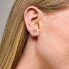 Thumbnail Image 2 of Diamond Accent Clover Stud Earrings in 10K Gold