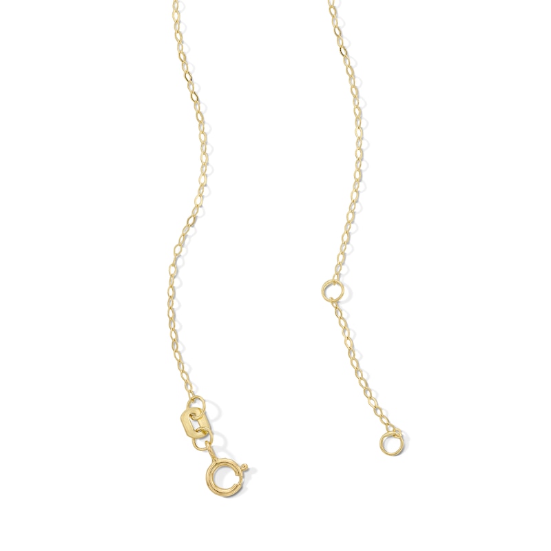 Main Image 2 of Diamond Accent Clover Necklace in 10K Gold - 17"