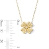 Thumbnail Image 3 of Diamond Accent Clover Necklace in 10K Gold - 17"