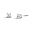 Thumbnail Image 1 of 0.50 CT. T.W. Princess-Cut Certified Lab-Grown Diamond Solitaire Stud Earrings in 14K White Gold (F/SI2)