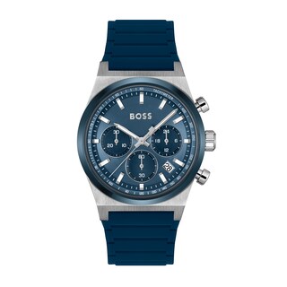 Men's Hugo Boss Candor Silicone Strap Chronograph Watch with Dial (Model