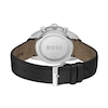 Thumbnail Image 3 of Men's Hugo Boss Grand Prix 44 Black Leather Strap Chronograph Watch with Black Dial (Model: 1514224)