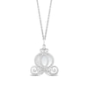 Thumbnail Image 1 of Enchanted Disney Cinderella Mother-of-Pearl and 0.145 CT. T.W. Diamond Carriage Pendant in Sterling Silver