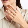 Thumbnail Image 4 of Le Vian® Costa Smeralda Emerald™ and 0.37 CT. T.W. Vanilla Diamond® Frame Five Stone Ring in Platinum - Size 7