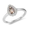 Thumbnail Image 1 of Le Vian® 0.45 CT. T.W. Chocolate Diamond® and Nude Diamond™ Pear-Shaped Frame Ring in 14K Vanilla Gold®