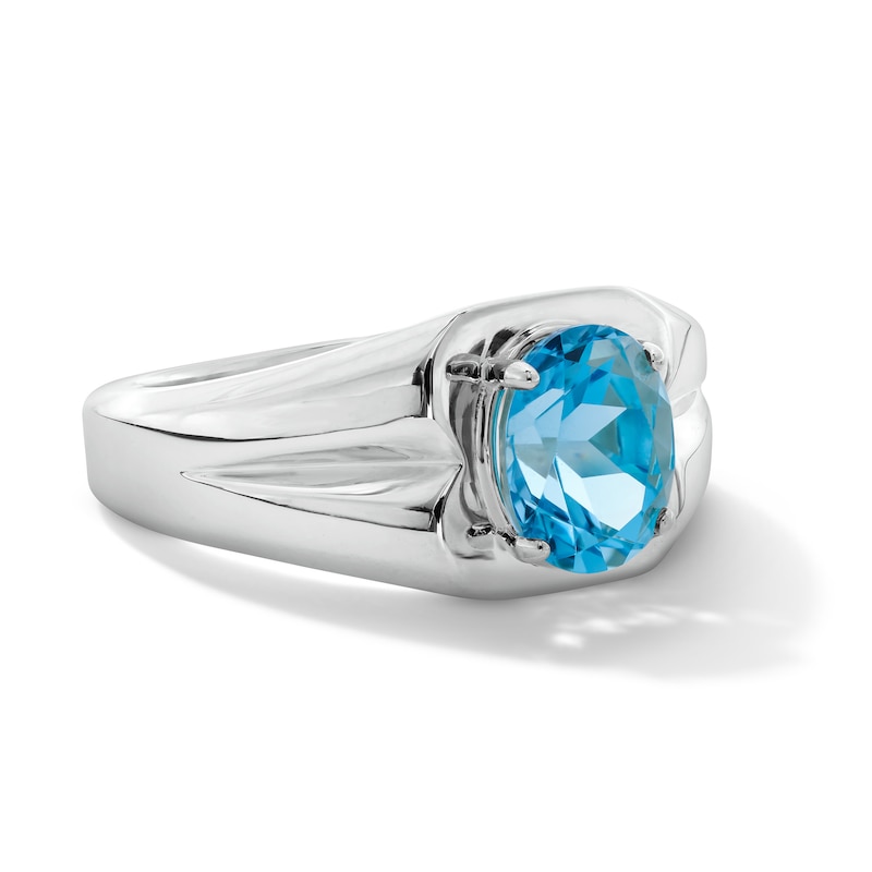 Main Image 3 of Limor Mindful Jewellery Oval Swiss Blue Topaz Ring in Sterling Silver