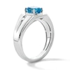 Thumbnail Image 4 of Limor Mindful Jewellery Oval Swiss Blue Topaz Ring in Sterling Silver