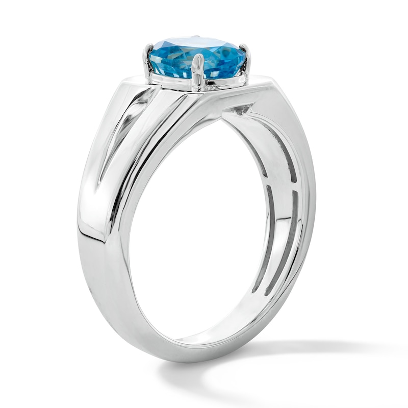 Main Image 4 of Limor Mindful Jewellery Oval Swiss Blue Topaz Ring in Sterling Silver