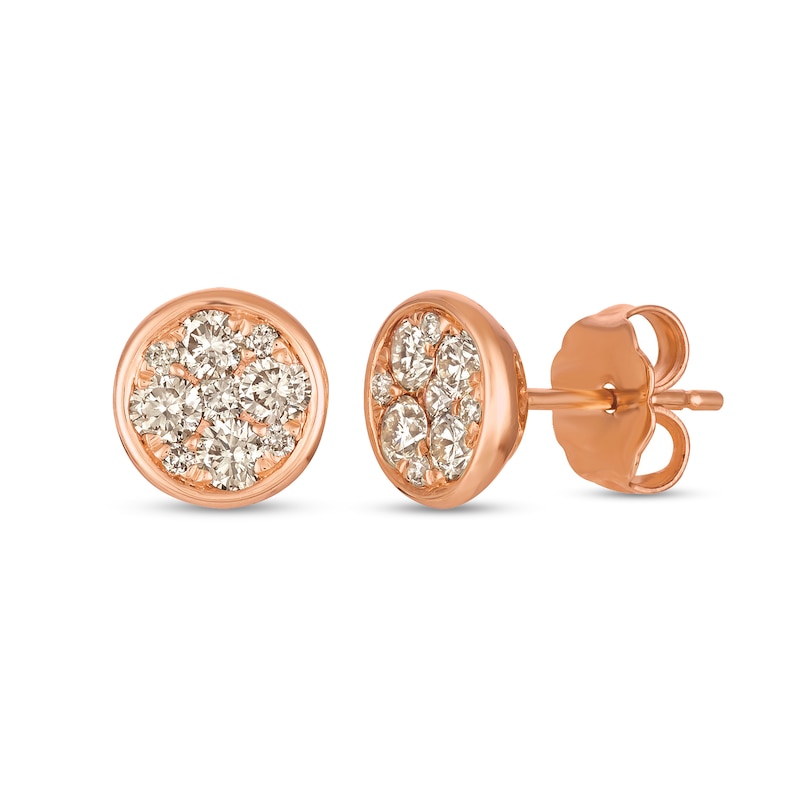 Main Image 1 of Le Vian® 0.45 CT. T.W. Nude Diamond™ Stud Earrings in 14K Strawberry Gold®