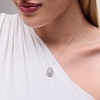 Thumbnail Image 2 of 1.50 CT. T.W. Oval Certified Lab-Grown Diamond Triple Swirl Frame Pendant in 10K White Gold (F/SI2)