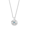 Thumbnail Image 1 of Limor Mindful Jewellery Elements Air London Blue Topaz and 0.04 CT. T.W. Diamond Pendant in Sterling Silver