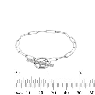0.25 CT. T.W. Diamond Toggle Bracelet in Sterling Silver
