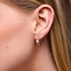 Thumbnail Image 2 of 0.45 CT. T.W. Pear-Shaped Certified Lab-Grown Diamond Solitaire Hoop Earrings in 10K Gold (F/SI2)
