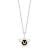 Thumbnail Image 1 of Disney Treasures The Lion King 5.0mm Onyx "Simba" Pendant in Sterling Silver and 10K Gold - 19"