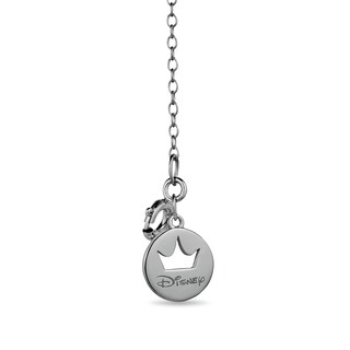 Enchanted Disney Villains Maleficent Pear-Shaped Purple Lab-Created Opal and Black Diamond Pendant in Sterling Silver