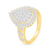 Thumbnail Image 4 of 1.23 CT. T.W. Pear-Shaped Multi-Diamond Sunburst Frame Bridal Set in 10K Gold