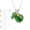 Thumbnail Image 3 of Jade and 0.10 CT. T.W. Diamond Money Bag Pendant in 14K Gold
