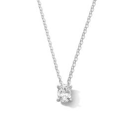 1.00 CT. Oval Certified Lab-Grown Diamond Solitaire Pendant in 14K White Gold (F/SI2)