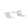 Thumbnail Image 1 of 1.00 CT. T.W. Oval Certified Lab-Grown Diamond Solitaire Stud Earrings in 14K White Gold (F/SI2)
