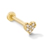 Thumbnail Image 1 of Cubic Zirconia Heart Single Cartilage Stud Earring in Hollow 14K Gold