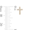Thumbnail Image 2 of Cubic Zirconia Cross Single Cartilage Stud Earring in Hollow 14K Gold