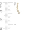 Thumbnail Image 2 of Cubic Zirconia Graduated Curved Single Cartilage Stud Earring in Hollow 14K Gold