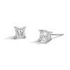 Thumbnail Image 1 of 1.00 CT. T.W. Princess-Cut Certified Lab-Grown Diamond Solitaire Stud Earrings in 14K White Gold (F/SI2)