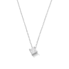 Thumbnail Image 1 of 0.50 CT. Princess-Cut Certified Lab-Grown Diamond Solitaire Pendant in 14K White Gold (F/SI2)