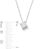 Thumbnail Image 3 of 0.50 CT. Princess-Cut Certified Lab-Grown Diamond Solitaire Pendant in 14K White Gold (F/SI2)