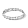 Thumbnail Image 1 of 1.45 CT. T.W. Certified Lab-Grown Diamond Triple Row Link Bracelet in Sterling Silver (F/SI2) - 8.5”