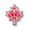 Thumbnail Image 2 of 0.30 CT. T.W. Diamond and Ceramic Maple Leaf Necklace Charm in Sterling Silver