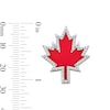 Thumbnail Image 3 of 0.30 CT. T.W. Diamond and Ceramic Maple Leaf Necklace Charm in Sterling Silver