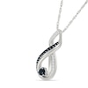 Thumbnail Image 2 of 0.23 CT. T.W. Black and White Diamond Infinity Pendant in Sterling Silver