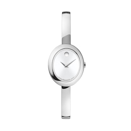 Ladies' Movado Museum® Bangle Watch with Silvery-White Sunray Dial (Model: 608070)