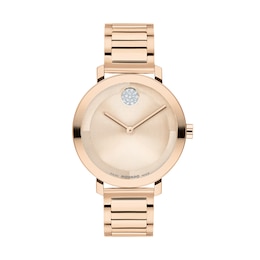 Ladies' Movado Bold® Evolution 2.0 Crystal Accent Rose-Tone IP Watch with Rose-Tone Dial (Model: 3601266)