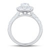 Thumbnail Image 3 of 1.95 CT. T.W. Oval Diamond Frame Engagement Ring in 14K White Gold