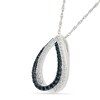 Thumbnail Image 2 of 0.23 CT. T.W. Black and White Diamond Interlocking Teardrop Pendant in Sterling Silver