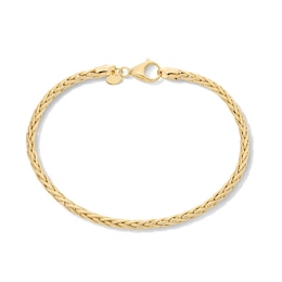 3.0mm Wheat Chain Bracelet in Hollow 18K Gold - 7.25"