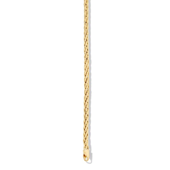 3.0mm Wheat Chain Bracelet in Hollow 18K Gold - 7.25"