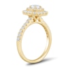 Thumbnail Image 2 of 0.95 CT. T.W. Diamond Double Cushion Frame Engagement Ring in 18K Gold