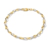 Thumbnail Image 1 of Link Chain Bracelet in Hollow 18K Two-Tone Gold - 7.5"