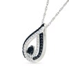 Thumbnail Image 2 of 0.29 CT. T.W. Black and White Diamond Teardrop Pendant in Sterling Silver