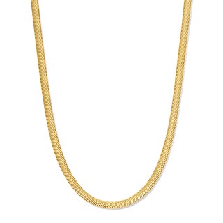 4.2mm Diamond-Cut Snake Chain Necklace in Hollow 10K Gold - 18”