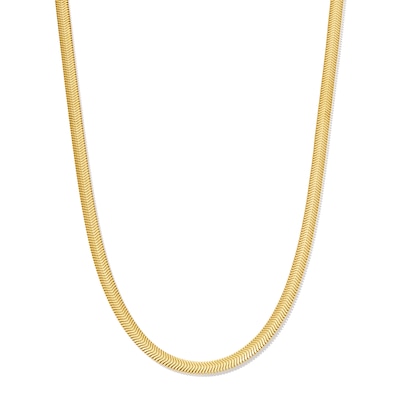 4.2mm Diamond-Cut Snake Chain Necklace in Hollow 10K Gold - 18”