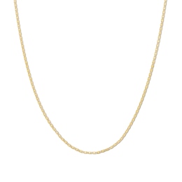 1.25mm Valentino Chain Choker Necklace in Solid 10K Gold - 19”