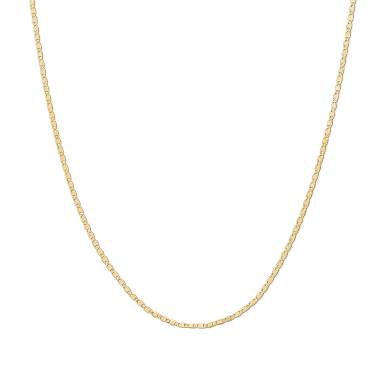 Main Image 1 of 1.25mm Valentino Chain Choker Necklace in Solid 10K Gold - 19”