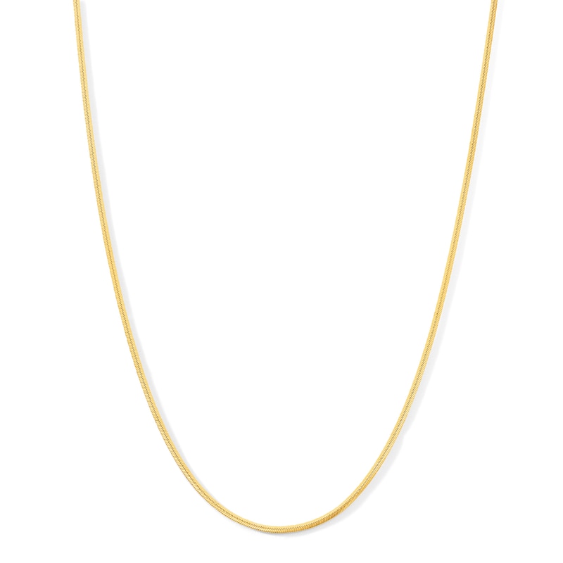 1.65mm Diamond-Cut Snake Chain Choker Necklace in Solid 10K Gold - 16”